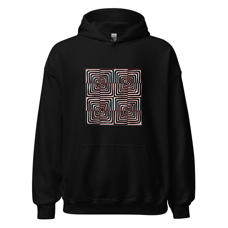 Warp Window Hoodie — Black — front