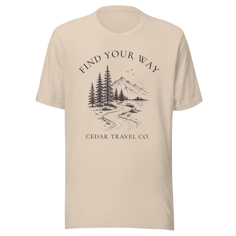 Find Your Way Tee – S, Soft Cream