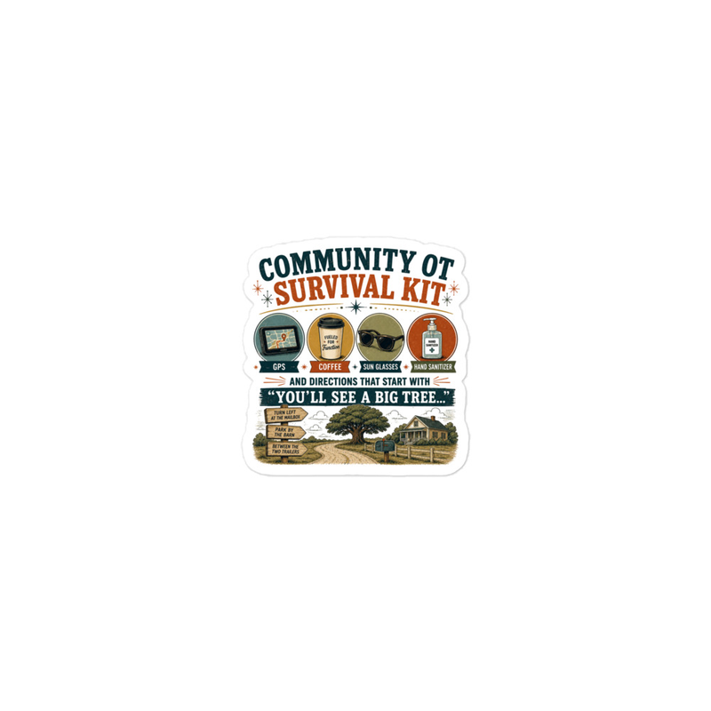 Community OT Survival Kit Sticker | Funny Occupational Therapy Sticker