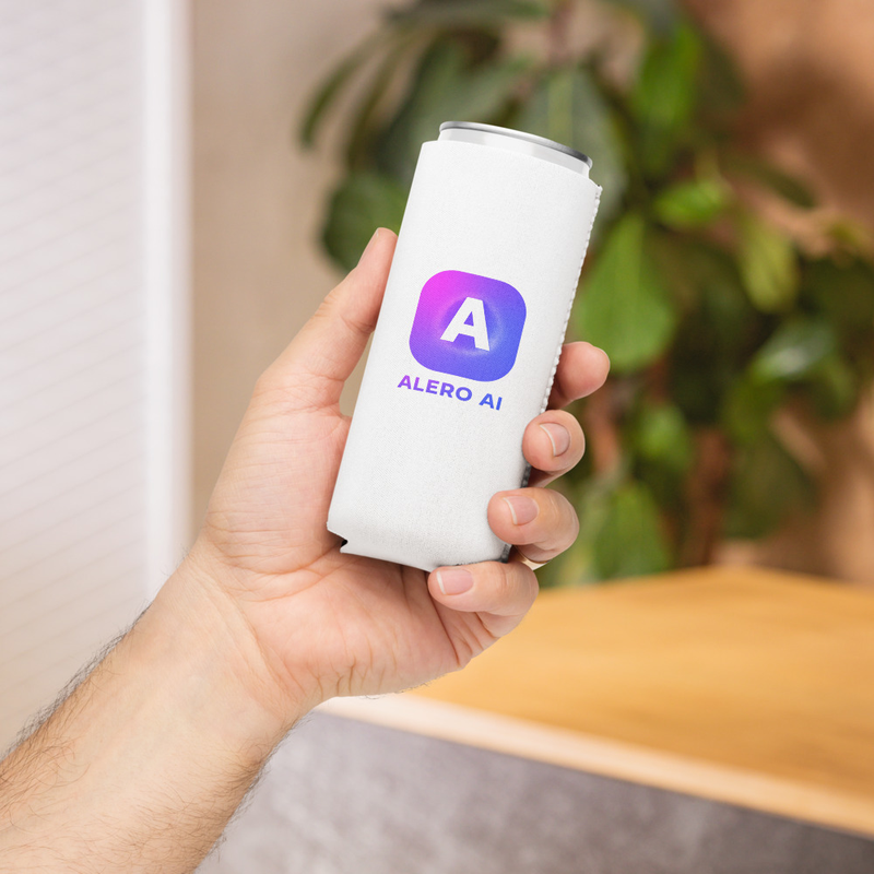 Alero AI Can cooler – Slim 12 oz, White