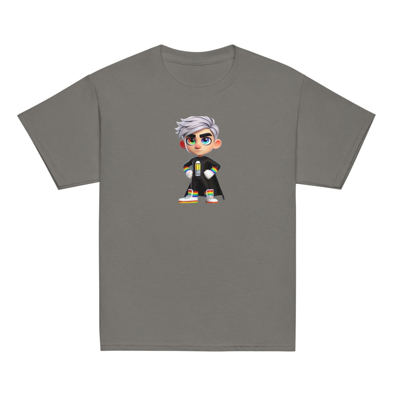 KP Youth classic tee – XS, Charcoal