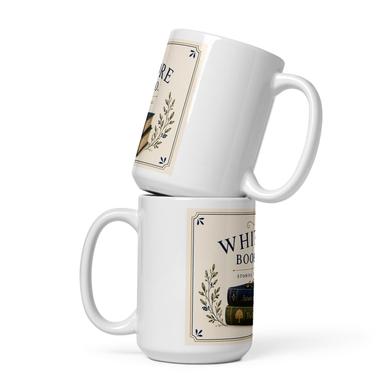 Whitmore Books & Co White glossy mug – 15 oz, White