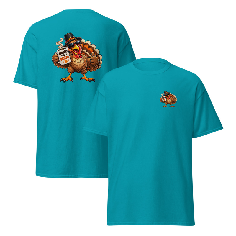Cool Coffee Turkey Cheers Unisex classic tee – S, Tropical Blue