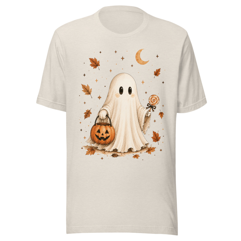 Cozy Ghost Fall Tee – 2XL, Heather Dust