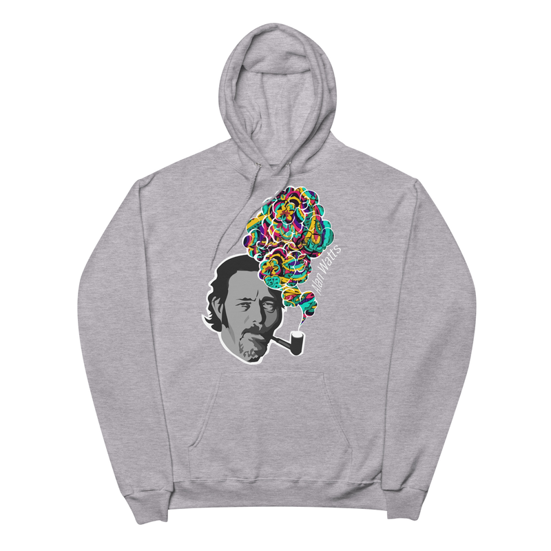 Alan Watts - Colorful Smoke - Zen Buddhism Unisex fleece hoodie