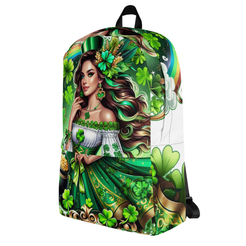Lucky Charm Leprechaun Chic Backpack - Water-Resistant, Laptop-Friendly
