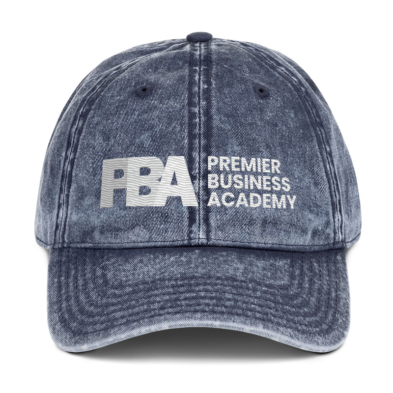 Vintage Cotton Twill Cap - PBA – One size, Navy