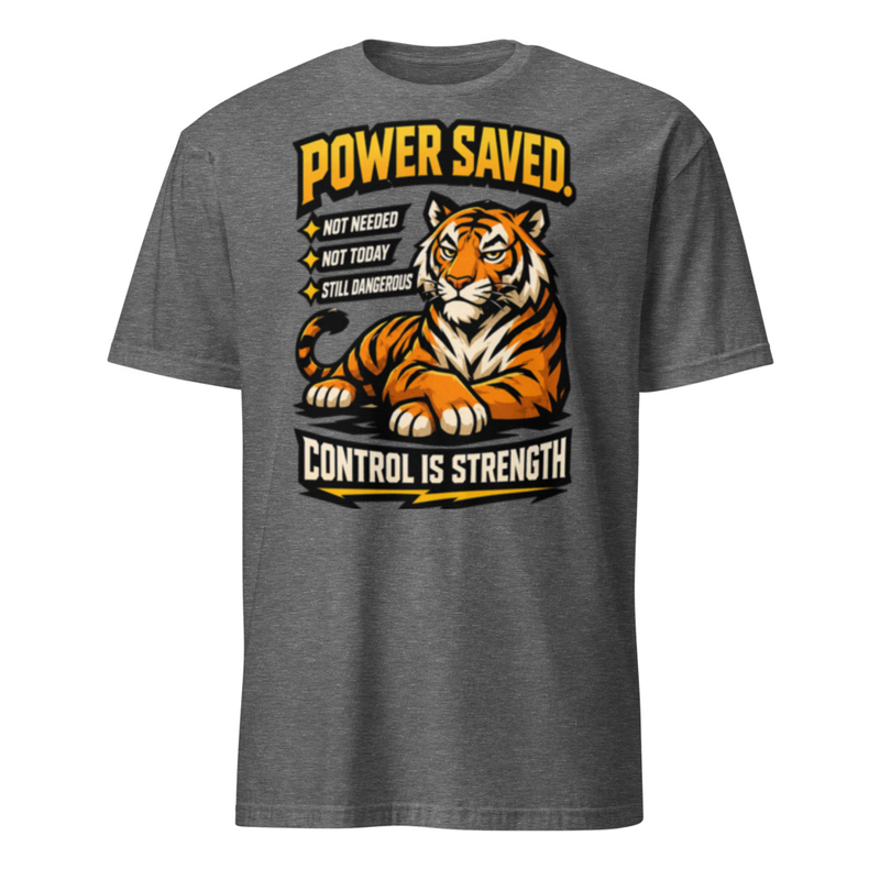Power Saved Tee – S, Graphite Heather
