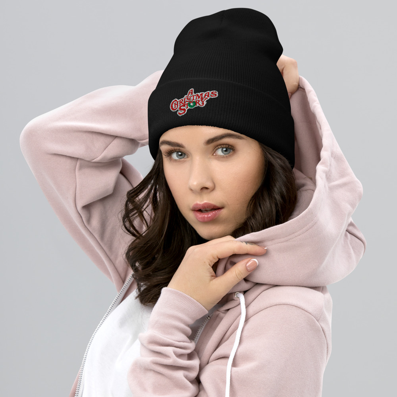 Cuffed Cuffed Beanie: A Christmas Story Style 1983 