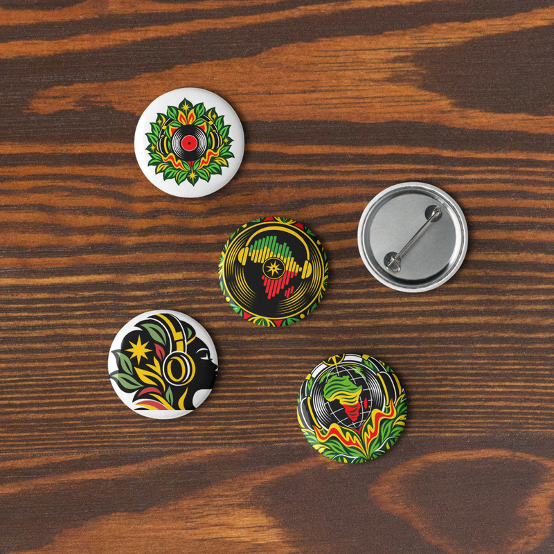 Set of pin buttons view 3