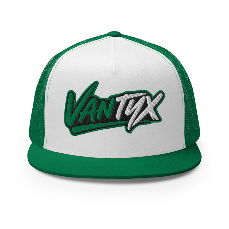 Vantyx - Snapback Trucker Cap - Green, White, & Black