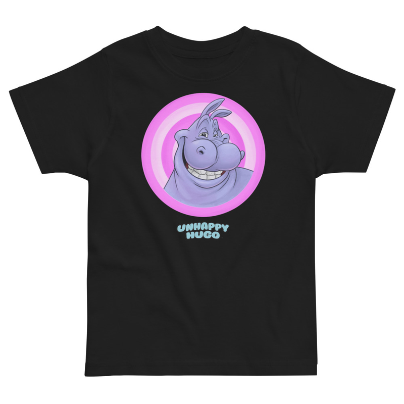 Unhappy Hugo Pink Circles T-Shirt for Preschoolers