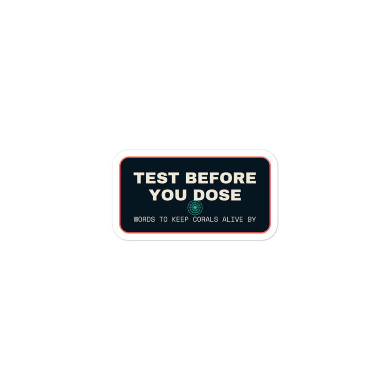 TEST BEFORE YOU DOSE Sticker mockup