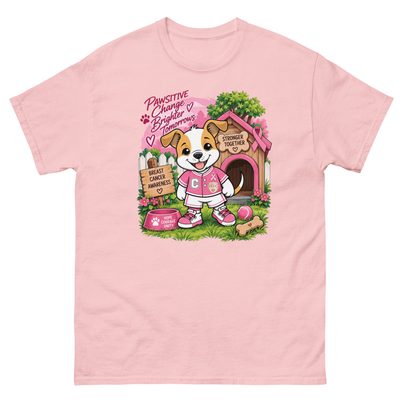 Unisex classic tee Pawsitive Change Brighter Tomorrow – S, Light Pink