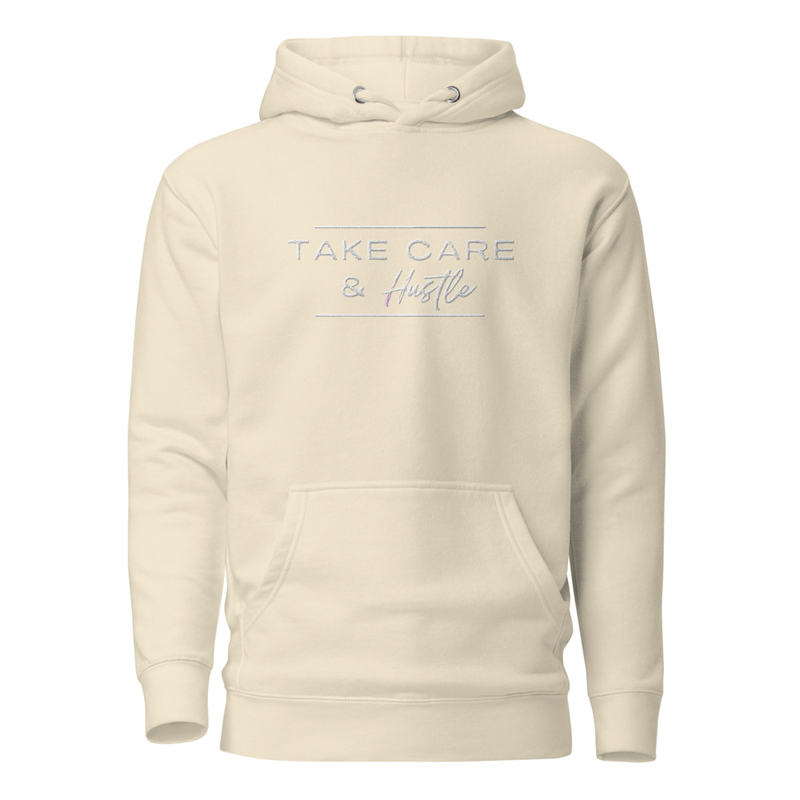 Take Care & Hustle Hoodie – S, Bone