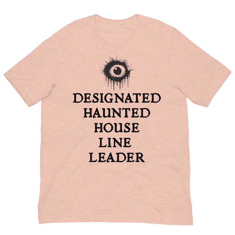 Haunted House Line Leader Tee – L, Heather Prism Peach