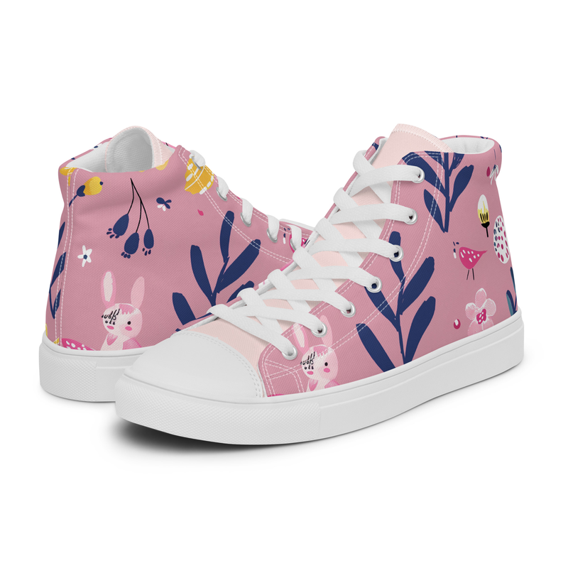 Whimsical 2&#39;s Women’s high top canvas shoes