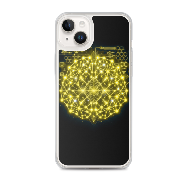 Uncle Benny ® Neural Link Sync IBM Quantum Computer iPhone Case Neon Yellow EST. 2020