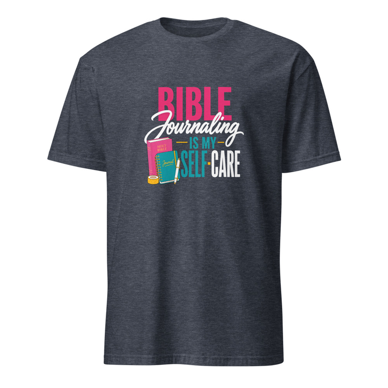 Bible Journaling Is My Self-Care Shirt – S, Heather Navy