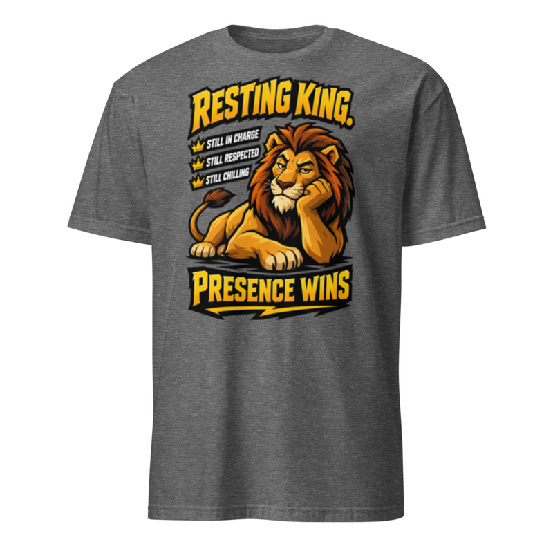Resting King Tee – 3XL, Graphite Heather