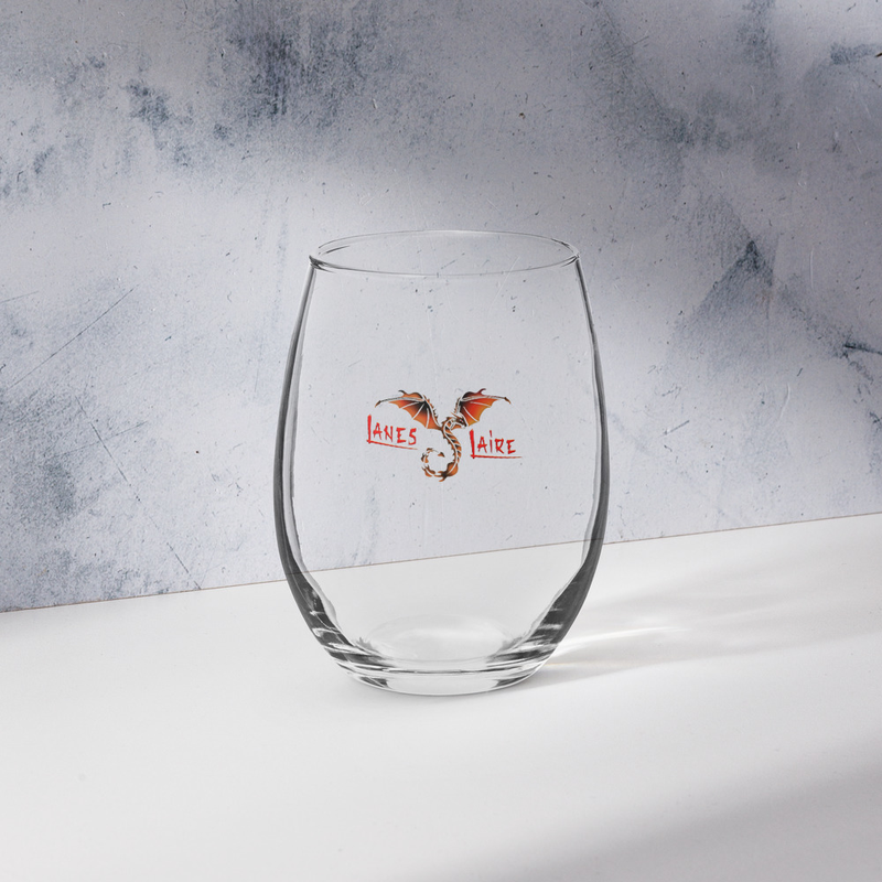 Lanes Laire Logo Stemless Wine Glass