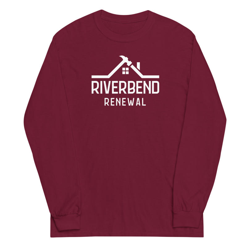 Riverbend Renewal: "Live/Love" Long Sleeve Tee – XL, Maroon