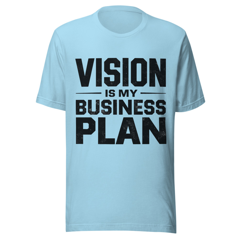 Vision is my Business Plan - Light Tone – S, Ocean Blue