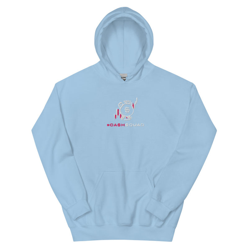 #CashSquad Embroidered Hoodie v.2 – M, Light Blue