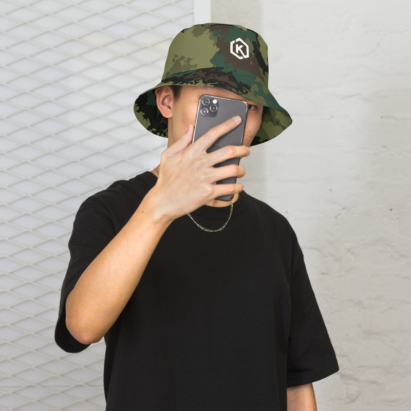 Kicxs Reversible Bucket Hat - Green Camo