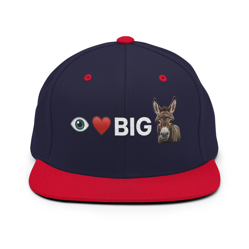 I Love Big A**| Funny Snapback Cap | Embroidered Gift – Image 3