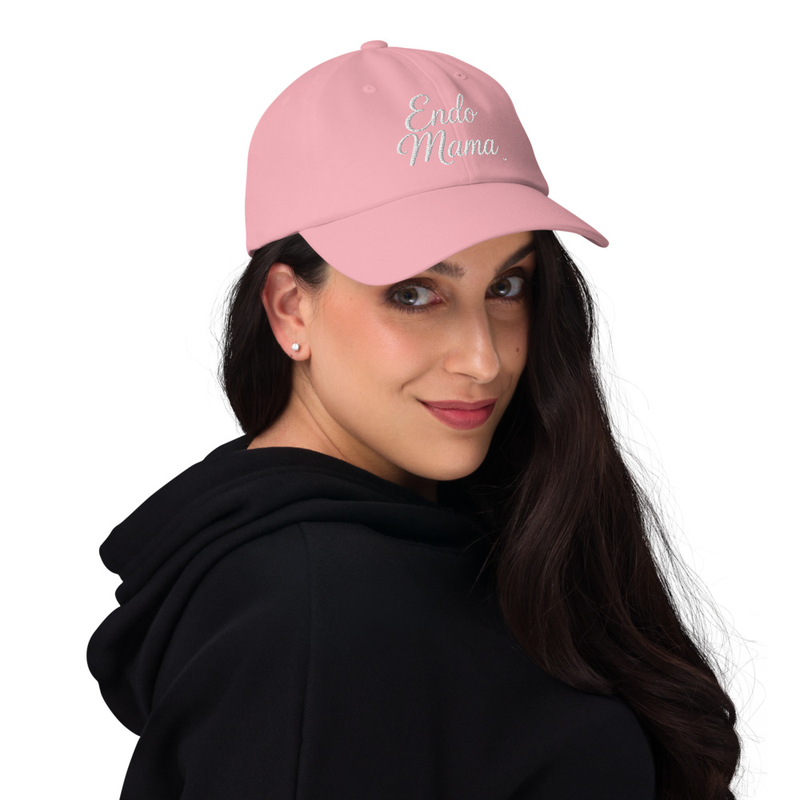 Endo Mama Embroidered Pink Dad Hat