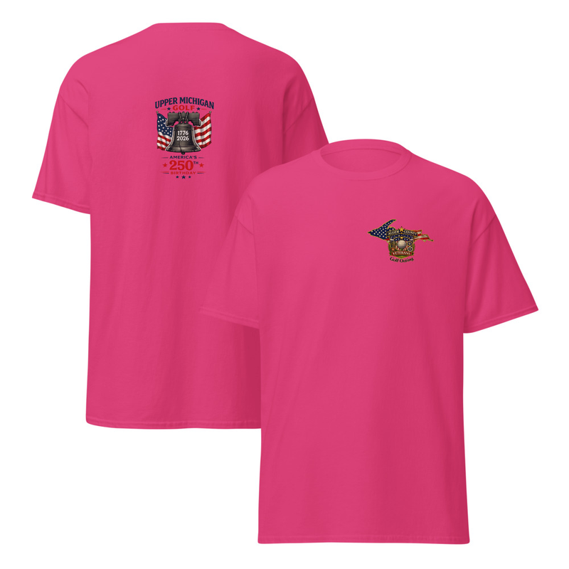 Alger Country Veteran's Golf Outing Logo #2 Unisex classic tee – XL, Heliconia