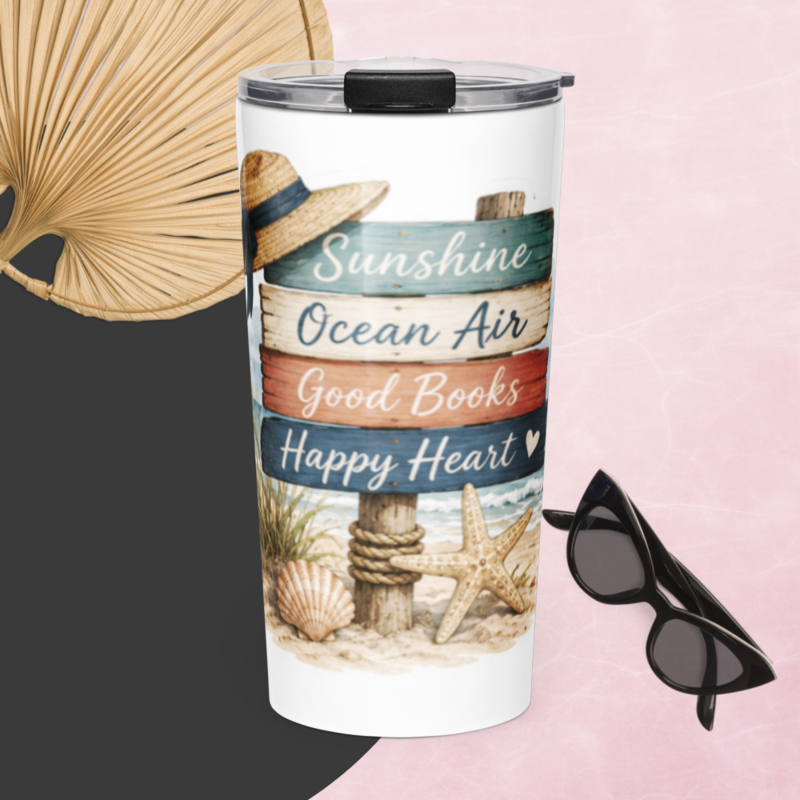 Sunshing & Books Tapered stainless steel tumbler
