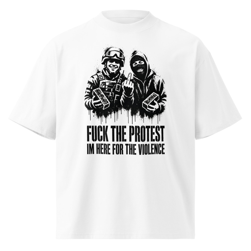 Fuck the protest oversized high neck t-shirt