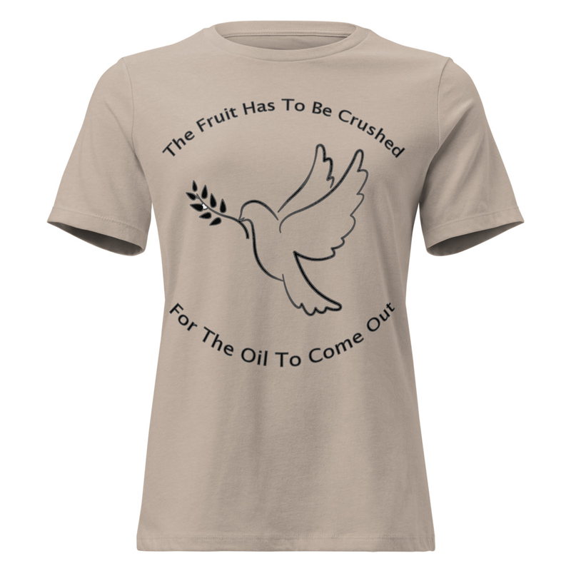 The Fruit has to be Crushed - Women's Relaxed T-Shirt – L, Heather Stone