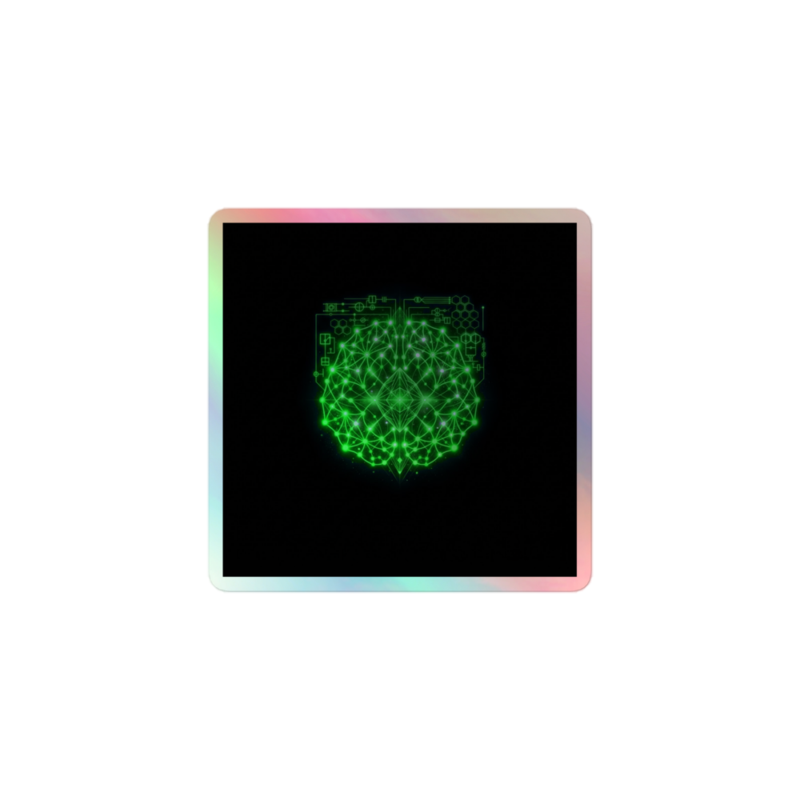 Uncle Benny ® Neural Link Sync IBM Quantum Computer Sticker Neon Green EST. 2020