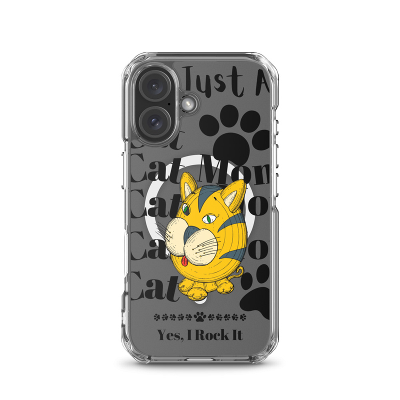 MagSafe® clear case for iPhone®: Just A Cat Mom – iPhone 16
