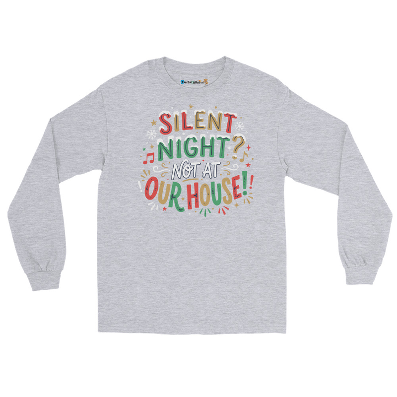 Silent Night Unisex Long Sleeve Tee – XL, Sport Grey