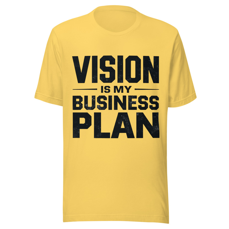 Vision is my Business Plan - Light Tone – S, Yellow
