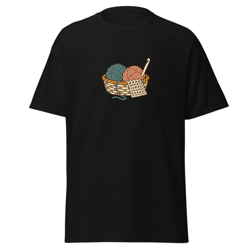 Basket of Loops — Crochet Graphic Tee, product mockup 2
