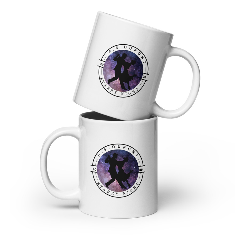 Starry Night Mug – 20 oz, White