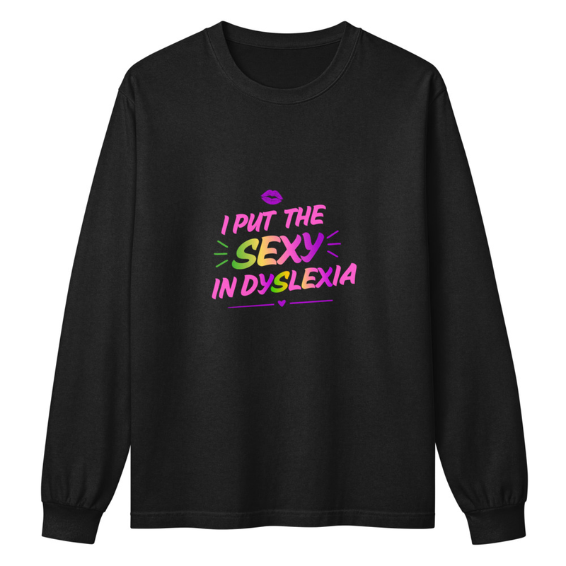 Unisex garment dye heavyweight long sleeve tee