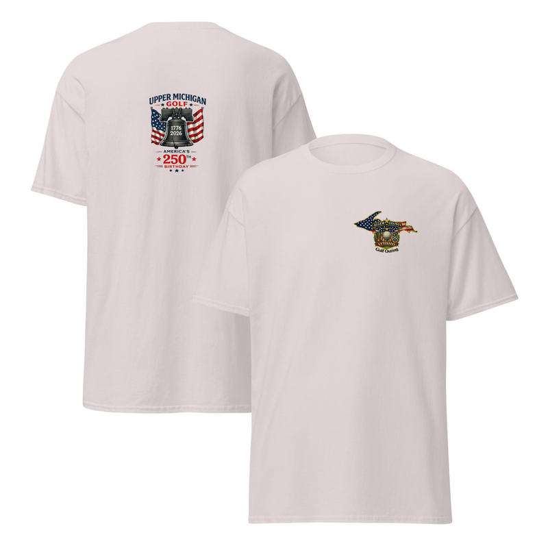 Alger Country Veteran's Golf Outing Logo #2 Unisex classic tee – L, Ice Grey
