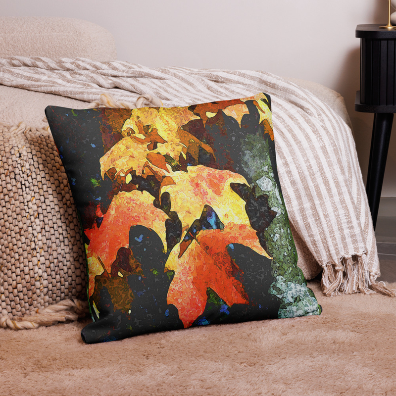Fall Leaves - Premium Pillow - 2 sizes  – 22″×22″