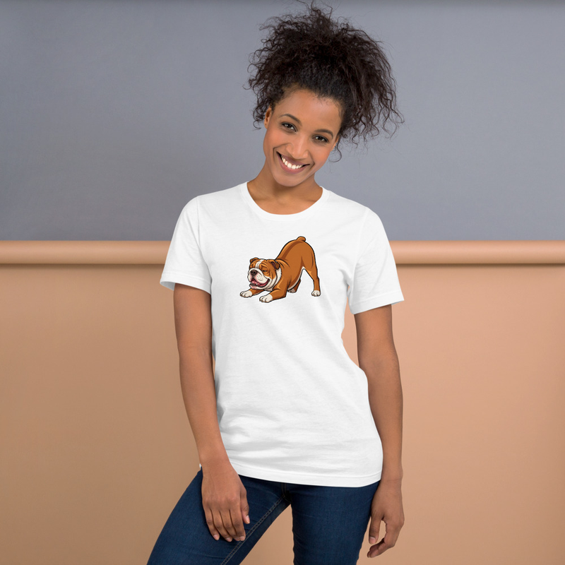 Downward Dog Bulldog Yoga Unisex T-Shirt