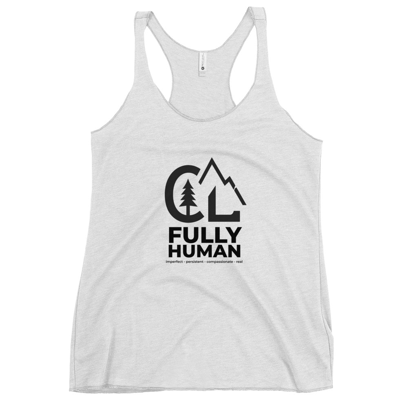 Fully Human | Women's Racerback Tank – XS, Heather White