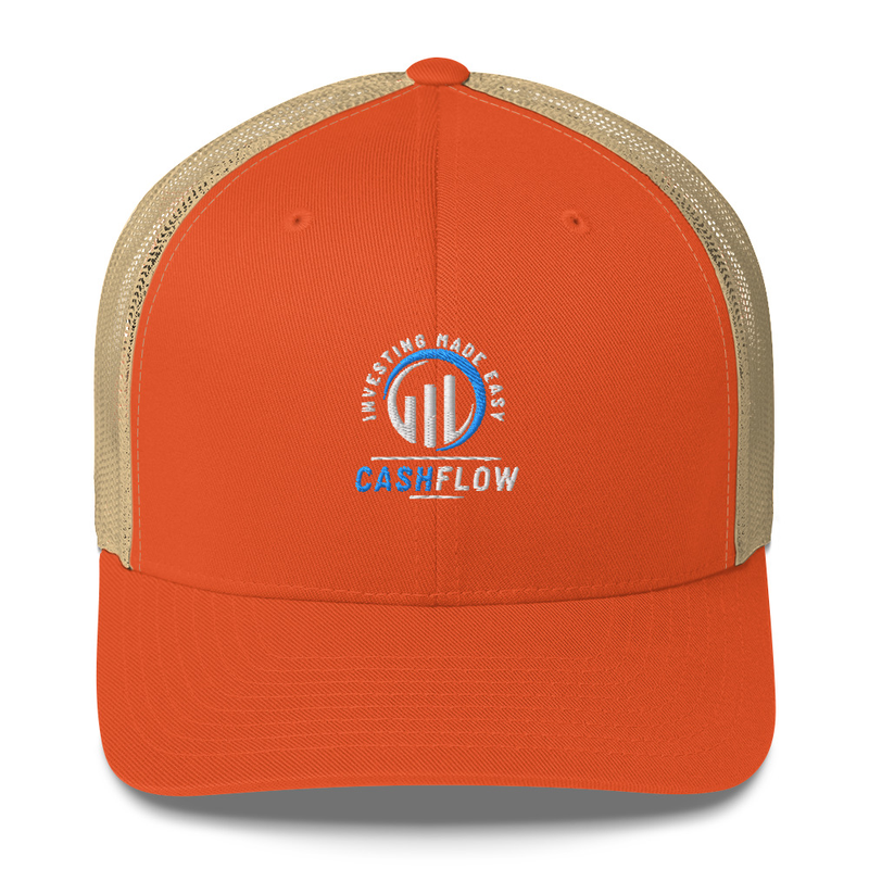 Cashflow Investing Inc Hat v.1 – One size, Rustic Orange/ Khaki