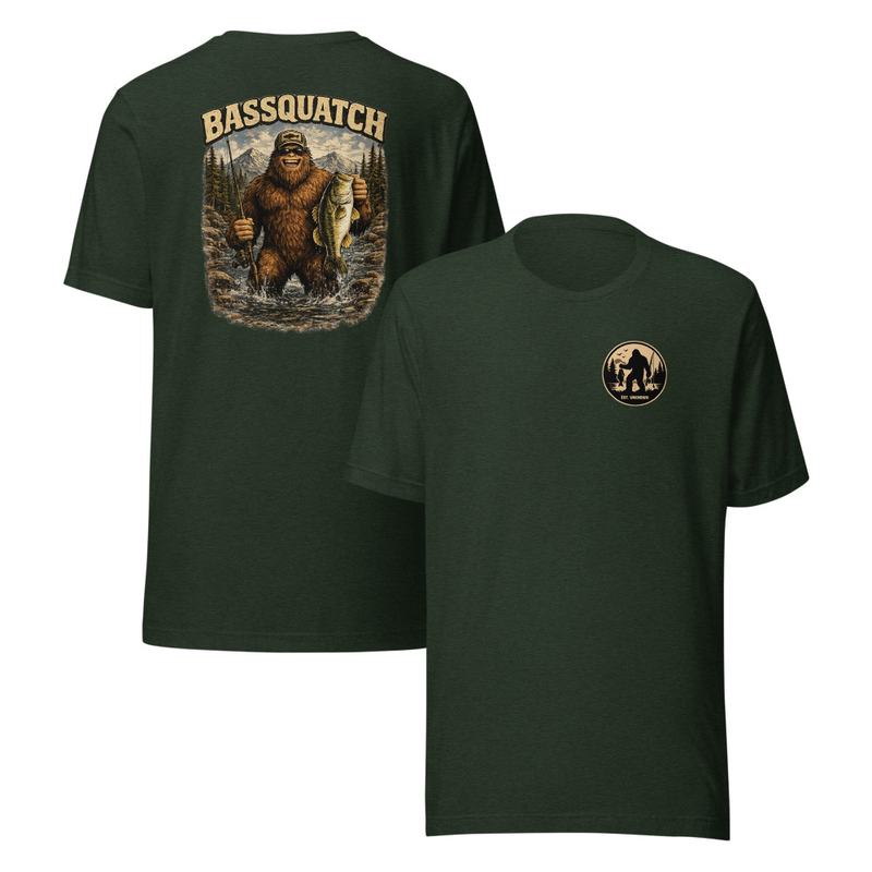 Bassquatch Front and Back Unisex T-Shirt