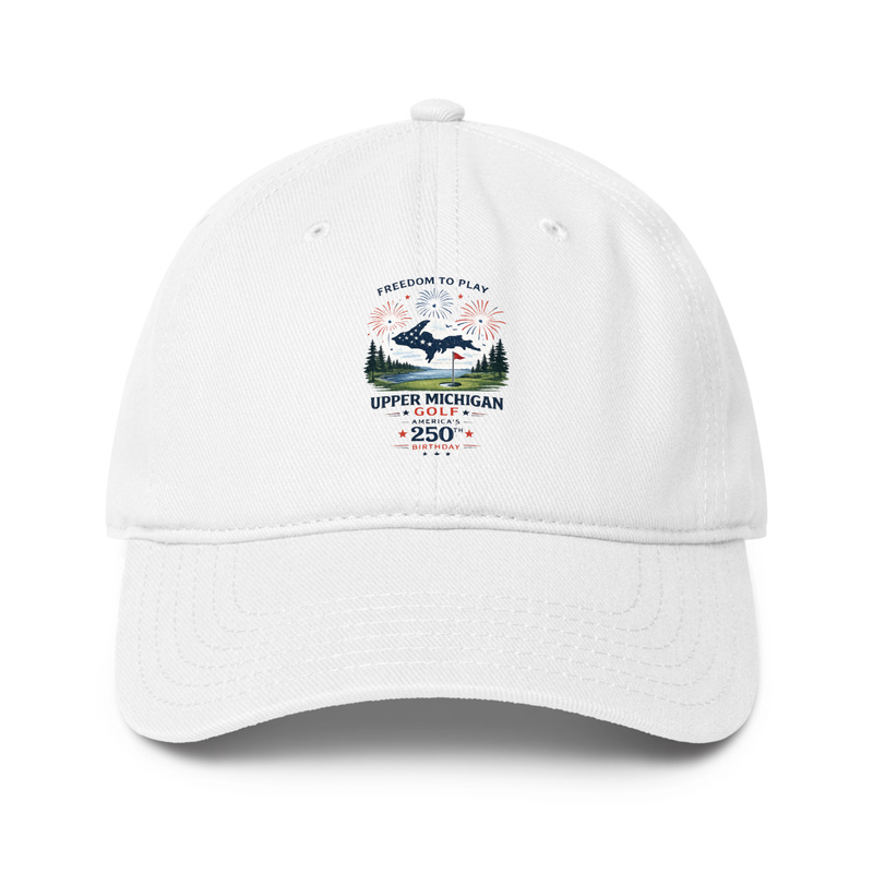 UP Golf 250 #2 Low-profile baseball cap – One size, White