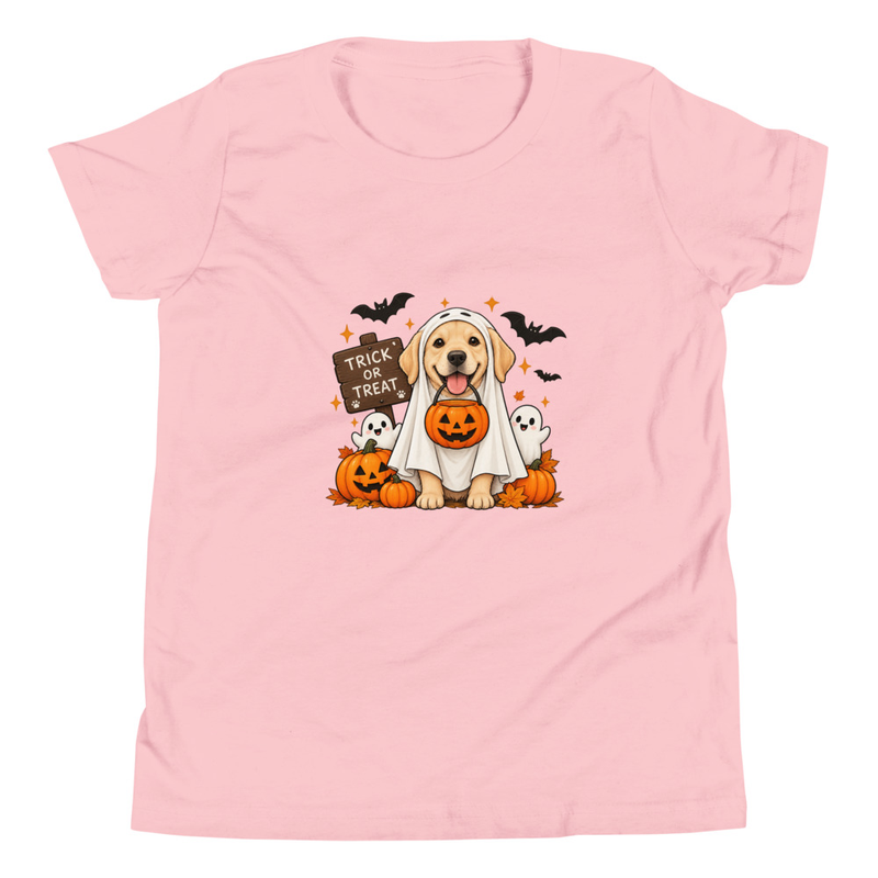 Halloween T-Shirt Cute Ghost Labrador Pumpkin Halloween Dog Shirt – view 3